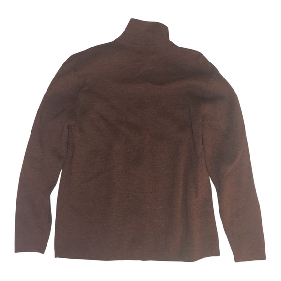 Alfani Men's Zip-Up Brown Sweater L 100% wool - Picture 2 of 5